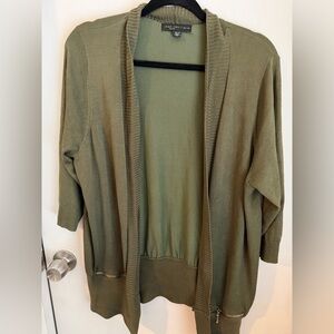 Joan Vass Sage Green Women's Cardigan